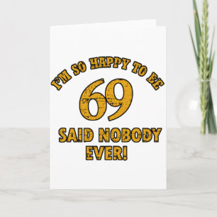 Tarjeta Diseños de cumpleaños de 69 años
