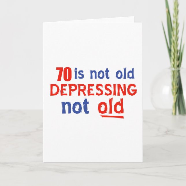 Tarjeta diseños de cumpleaños de 70 años (Anverso)