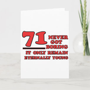 Tarjeta Diseños de cumpleaños de 71 años