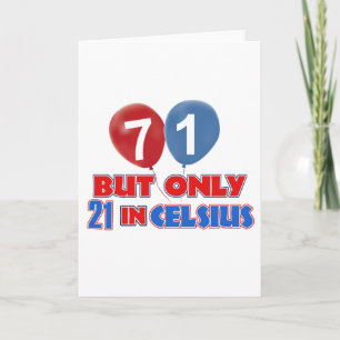 Tarjeta diseños de cumpleaños de 71 años