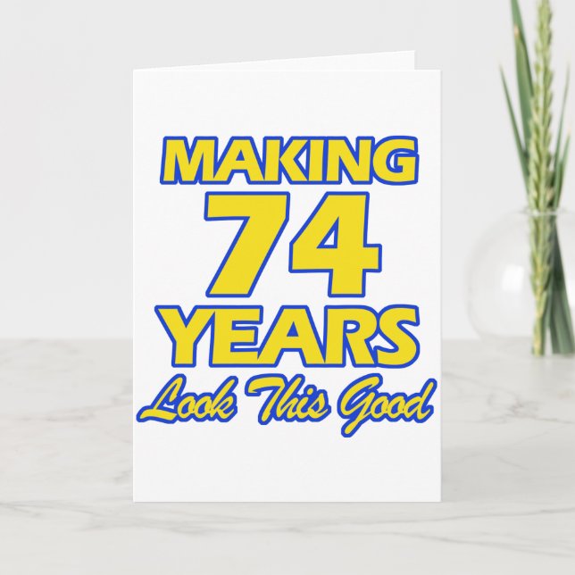 TARJETA DISEÑOS DE CUMPLEAÑOS DE 74 AÑOS (Anverso)