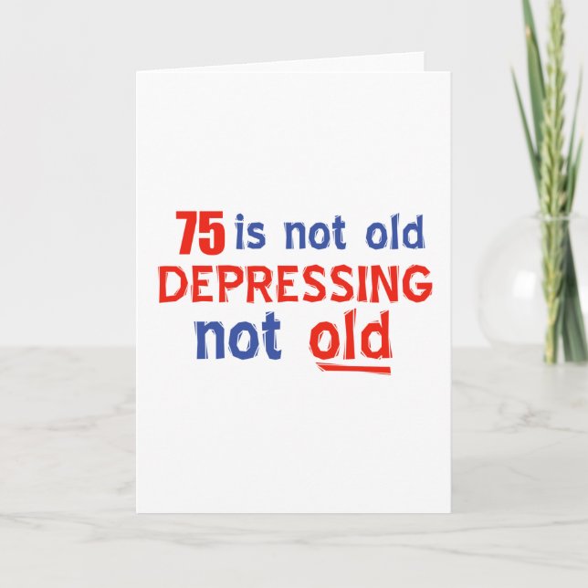 Tarjeta diseños de cumpleaños de 75 años (Anverso)