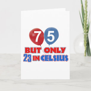 Tarjeta diseños de cumpleaños de 75 años