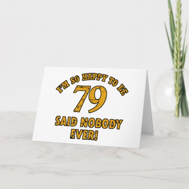 Tarjeta Diseños de cumpleaños de 79 años (Anverso)