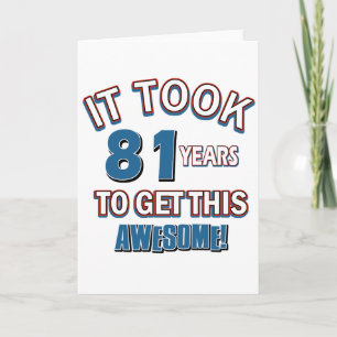 Tarjeta diseños de cumpleaños de 81 años