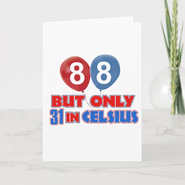 Tarjeta diseños de cumpleaños de 88 años (Anverso)
