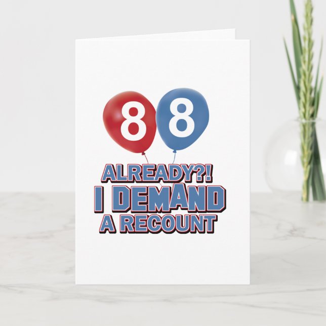 Tarjeta diseños de cumpleaños de 88 años (Anverso)