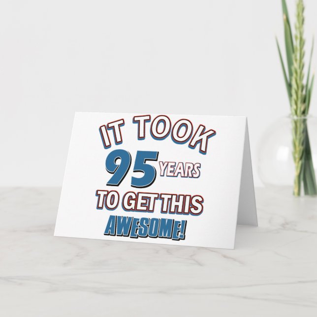 Tarjeta diseños de cumpleaños de 95 años (Anverso)
