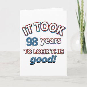 Tarjeta diseños de cumpleaños de 98 años