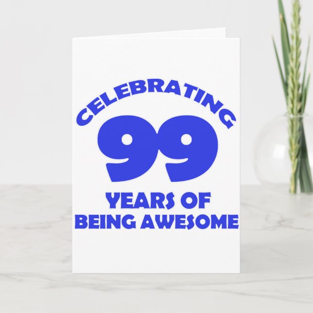 Tarjeta diseños de cumpleaños de 99 años (Anverso)