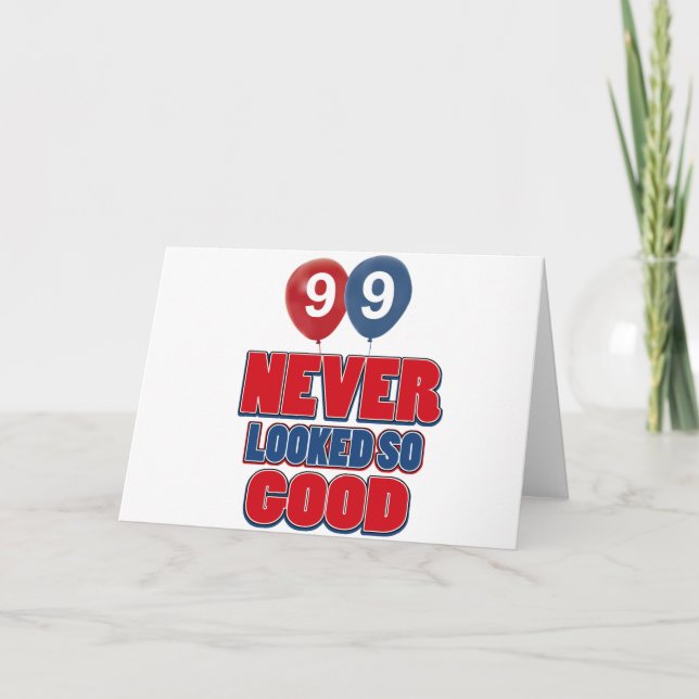 Tarjeta diseños de cumpleaños de 99 años (Anverso)