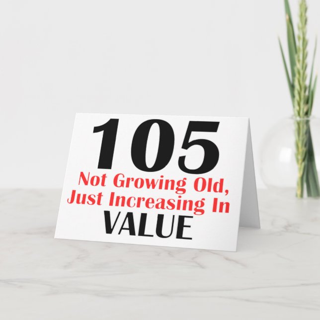 Tarjeta DISEÑOS DE CUMPLEAÑOS DE Guay DE 105 AÑOS (Anverso)