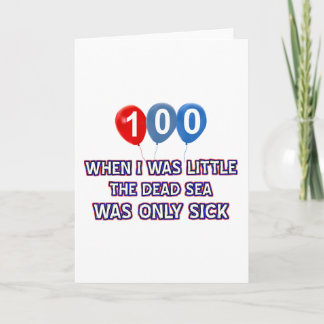 Tarjeta diseños de cumpleaños de mar muerto de 100 años