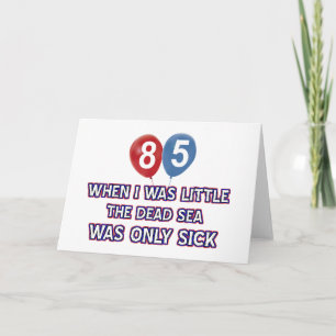 Tarjeta diseños de cumpleaños de mar muerto de 85 años