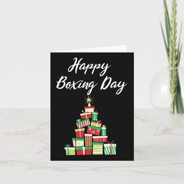 Tarjeta Diseños de la Nueva Era - Feliz Día del Boxeo con  (Anverso)