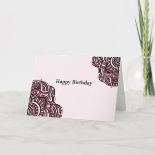 Tarjeta Diseños de Medallón Morado y Negro