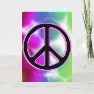 Tarjeta Diseños de signos de paz de tinte