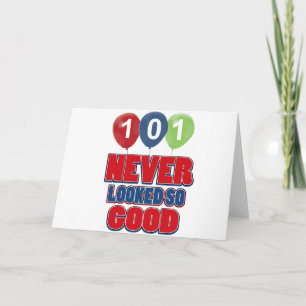 Tarjeta diseños del cumpleaños de 101 años