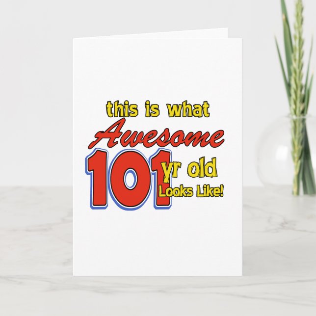 TARJETA DISEÑOS DEL CUMPLEAÑOS DE 101 AÑOS (Anverso)