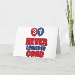 Tarjeta diseños del cumpleaños de 31 años