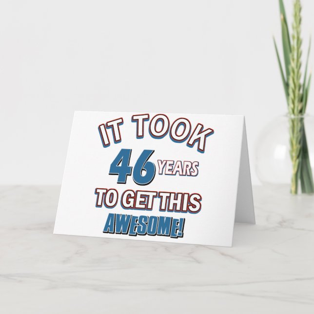 Tarjeta diseños del cumpleaños de 46 años (Anverso)