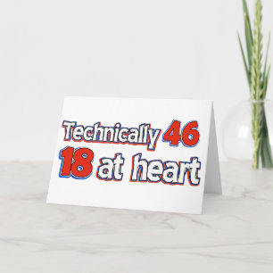 Tarjeta diseños del cumpleaños de 46 años