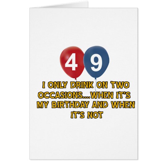 Tarjeta diseños del cumpleaños de 49 años