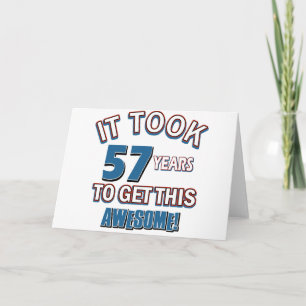 Tarjeta diseños del cumpleaños de 57 años