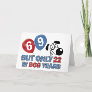 Tarjeta diseños del cumpleaños de 69 años