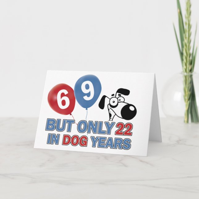Tarjeta diseños del cumpleaños de 69 años (Anverso)