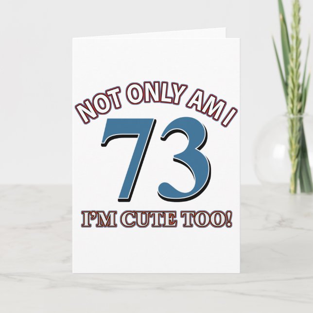 Tarjeta diseños del cumpleaños de 73 años (Anverso)