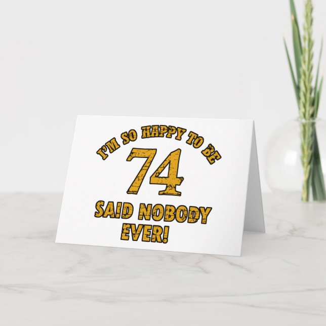 Tarjeta diseños del cumpleaños de 74 años (Anverso)
