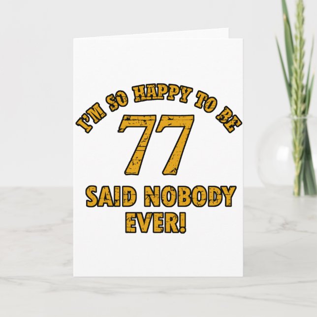 Tarjeta diseños del cumpleaños de 77 años (Anverso)