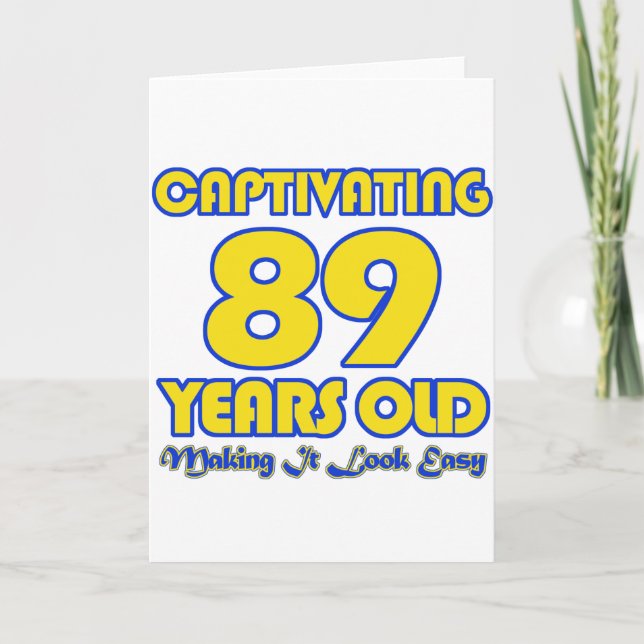 TARJETA DISEÑOS DEL CUMPLEAÑOS DE 89 AÑOS (Anverso)