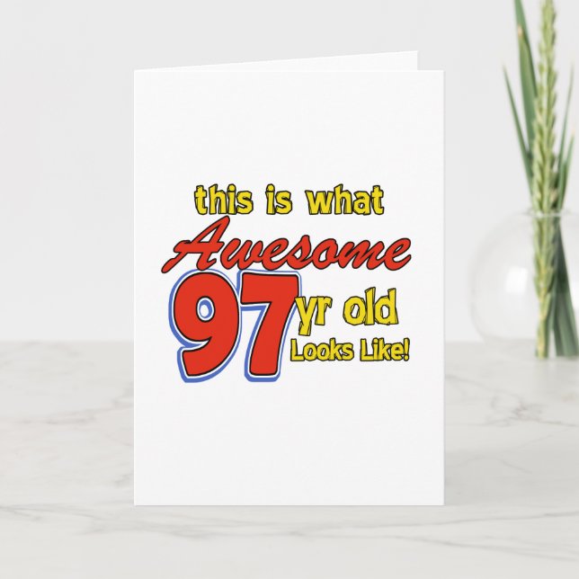 TARJETA DISEÑOS DEL CUMPLEAÑOS DE 97 AÑOS (Anverso)