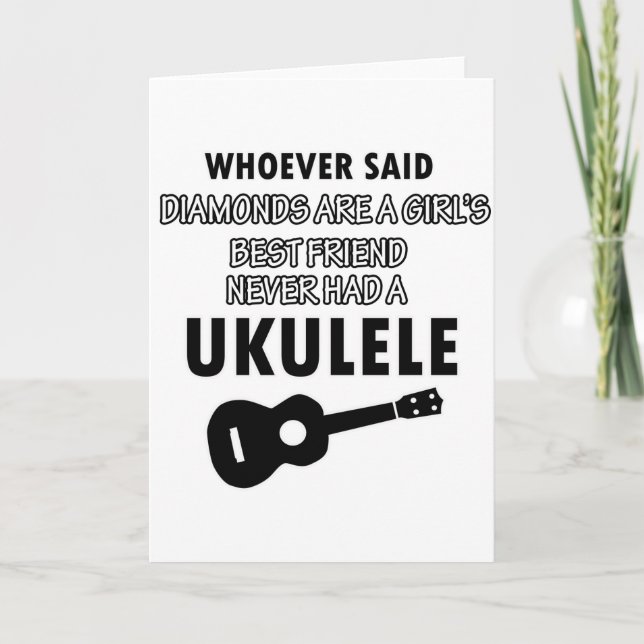 Tarjeta Diseños del instrumento musical del Ukulele (Anverso)