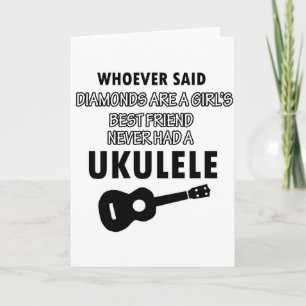 Tarjeta Diseños del instrumento musical del Ukulele