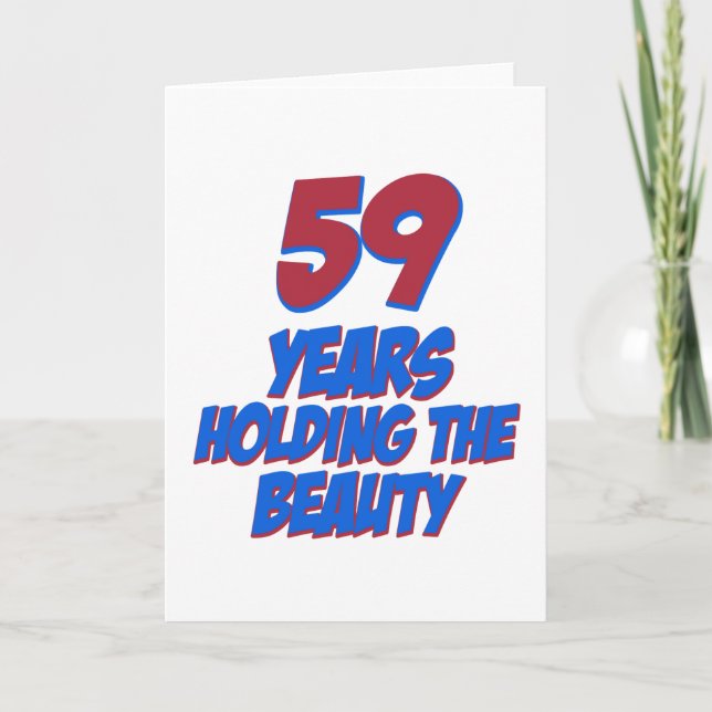 Tarjeta diseños geniales de cumpleaños de 59 años (Anverso)
