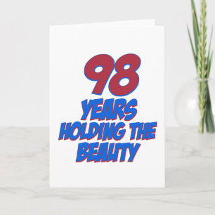 Tarjeta diseños geniales de cumpleaños de 98 años