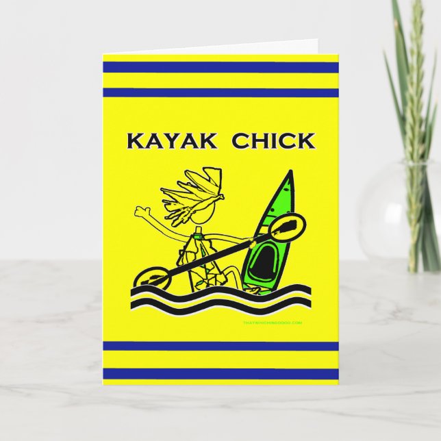 Tarjeta Diseños y cosas de Kayak Chick (Anverso)