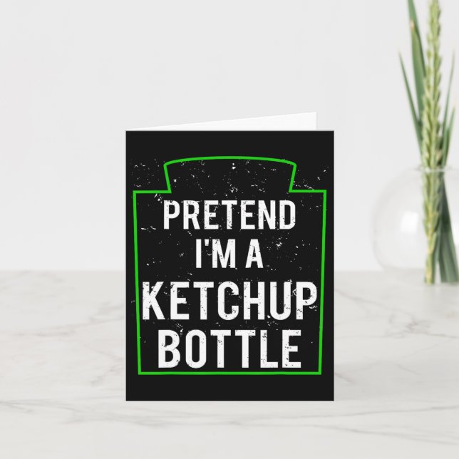 Tarjeta Disfraces de botella de ketchup divertidos de Hall (Anverso)