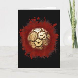 Tarjeta Disfraces de Halloween de jugador de fútbol zombie