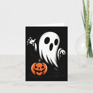 Tarjeta Disfraces de Halloween Fantasma Espeluznante de Ha