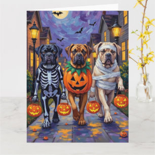 Tarjeta Disfraces de Halloween para Bullmastiff haciendo '