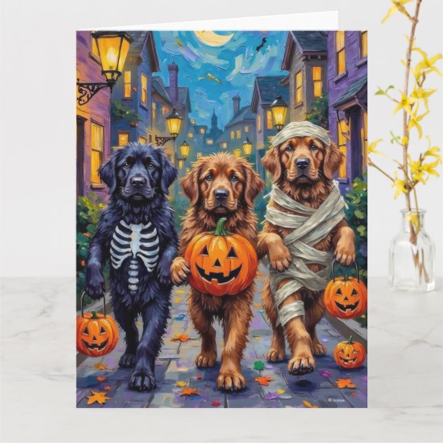 Tarjeta Disfraces de Halloween para pedir dulces de Terran (flor amarilla)