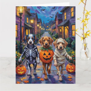 Tarjeta Disfraces de Halloween para perros Azawakh haciend