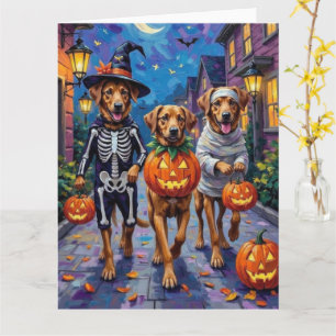Tarjeta Disfraces de Halloween para perros pastores de Ana