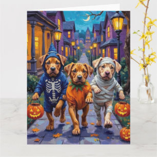 Tarjeta Disfraces de Halloween para perros Shar Pei hacien