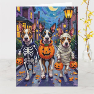 Tarjeta Disfraces de Halloween para perros Terrier de la B