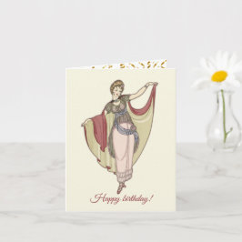 Tarjeta Disfraces parisiens- Vestido de baile, cumpleaños
